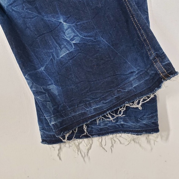 Textile Elizabeth and James Jimi Washed Dye Flare Leg Jeans 30 Blue Released Hem - Picture 9 of 11